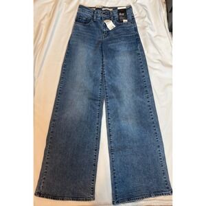 Levis Premium 728 High Rise Wide Leg Jeans  Blue Womens 25x32